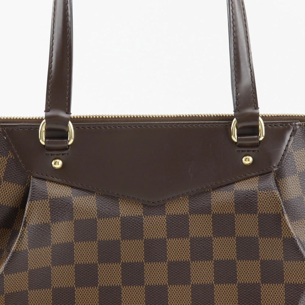 LOUIS VUITTON Authentic Brown Damier Canvas Tote Bag - Picture 14 of 16